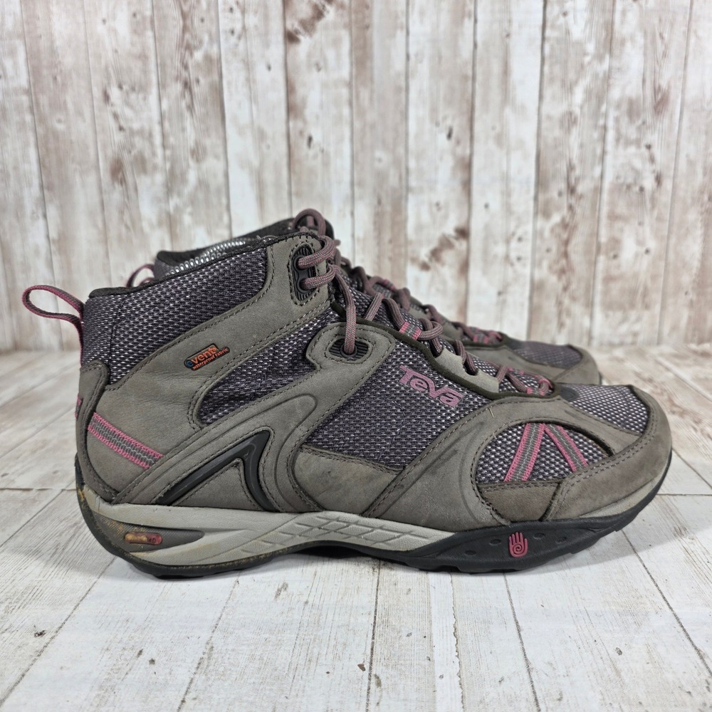 Teva 4181 Womens eVent Waterproof Hiking Boots Grey Purple Size 9.5